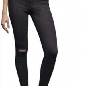 Spanx Distressed Denim Skinny Pants in Vintage Black Size Small NWT NEW 20213R